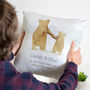 Personalised Father And Child Bear Cushion Gift For Dad, thumbnail 2 of 10