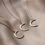 Personalised Crescent Moon Necklace, thumbnail 2 of 12