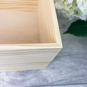 Personalised Wooden Wedding Keepsake Memory Box, 5 of 9