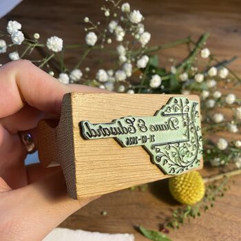 Ivy Border Wedding Favour Stamp, 4 of 5