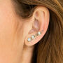 Free Spirit Turquoise Silver Ear Climber Earrings, thumbnail 5 of 7