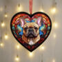 French Bulldog Stained Glass Effect Heart Suncatcher, thumbnail 6 of 7