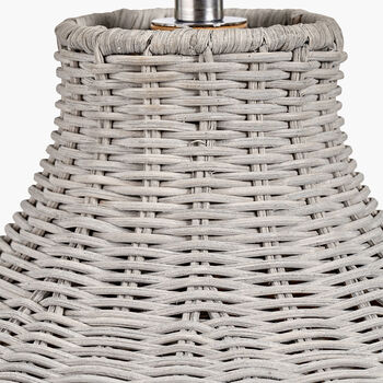 Grey Wash Rattan Table Lamp, 6 of 8