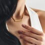 Personalised Sparkling Petite Cosmic Star Bar Necklace In Gold, thumbnail 3 of 12