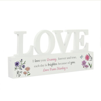 Personalised Wild Flowers Love Ornament, 5 of 5