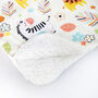 Personalised Jungle Animal Sherpa Baby Blanket, thumbnail 5 of 9