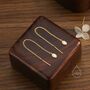 Sterling Silver Oval Opal Threader Earrings, thumbnail 5 of 11