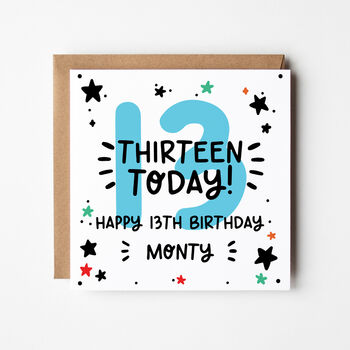 Ages 10 To 18 Blue Birthday Card, 4 of 9