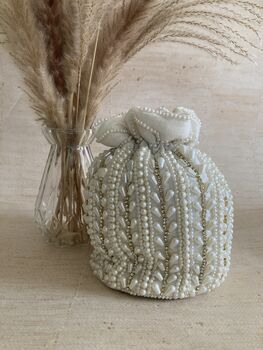 Pearl Embellished Potli Bag, 4 of 7