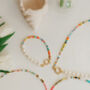 Tar 90s Style Pearl Bead Coloured Necklace Bracelet Set, thumbnail 5 of 6