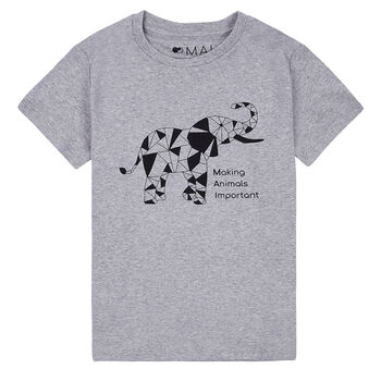 Elephant Print Organic Cotton Children's T Shirt, 5 of 6