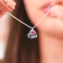 Personalised Heart And Birthstone Necklace, thumbnail 3 of 9