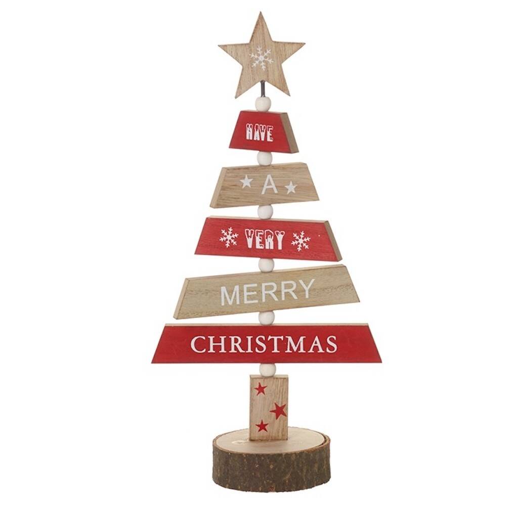 Small Wooden Christmas Tree By Pink Pineapple Home & Gifts ...