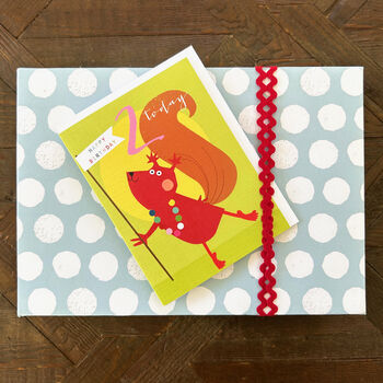 Mini Squirrel 2nd Birthday Card, 5 of 5