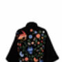 Regal Floral And Bird Embroidery Velvet Luxury Kimono, thumbnail 6 of 7