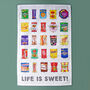 'Life Is Sweet' Tea Towel, thumbnail 4 of 4