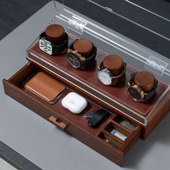 Premium Wooden Watch Box For Men The Watch Deck Pro, 5 of 7