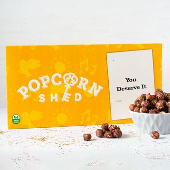 'You Deserve It' Vegan Gourmet Popcorn Letterbox Gift, 3 of 5
