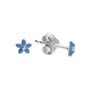 Mini Sterling Silver Forget Me Not Flower Stud Earrings, thumbnail 3 of 8