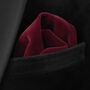 Mens Burgundy Oversize Velvet Bow Tie And Pocket Square, thumbnail 5 of 7