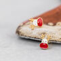 Sterling Silver Or Gold Plated Christmas Rudolph Earrings, thumbnail 3 of 9