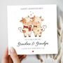 Grandma And Grandpa Anniversary Card, Wedding Anniversary Cow Card, thumbnail 1 of 3