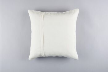 Mannar Block Print Black White Linen Cushion Cover, 3 of 4