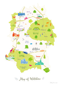 Map Of Wiltshire, 6 of 9