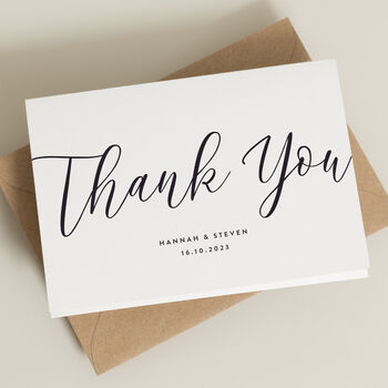 Simple Personalised Thank You Card, 3 of 4