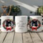 Personalised Akita Christmas Wreath Dog Mug, thumbnail 2 of 2
