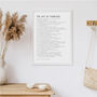 Personalised Wedding Or Anniversary Print Marriage Poem, thumbnail 2 of 3