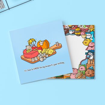 Cheese Birthday Card | Cute Greeting Cards, 3 of 4