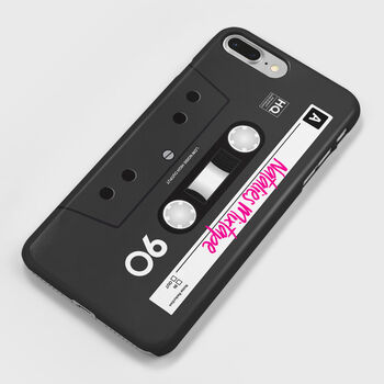 Personalised Mixtape Cassette Phone Case Black, 3 of 3