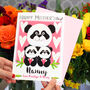 Personalised Panda Nan Mother's Day Card, thumbnail 1 of 8