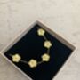 Gold Five Leaf Clover Charm Bracelet, thumbnail 6 of 6