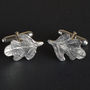 Oak Leaf Cufflinks, English Pewter Gifts For Men, thumbnail 3 of 10