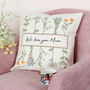 Personalised Mothers Day Floral Cushion For The Home, thumbnail 4 of 4