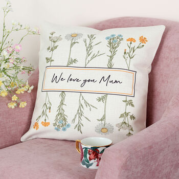 Personalised Mothers Day Floral Cushion For The Home, 4 of 4