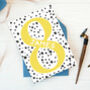 Spotty Number Birthday Card Ages Two To Nine, thumbnail 9 of 10