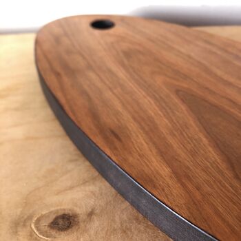 Cherry Wood Chopping Board With Contemporary Burnt Edge, 3 of 7