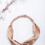 Tie And Dye Browns Mulberry Silk Headband, thumbnail 5 of 5