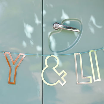 Mirror Silver Letter Bunting, 3 of 3