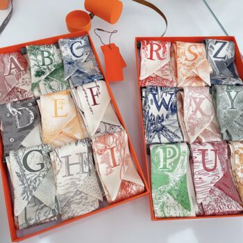 Personalised Initial Whimsical Long Scarf, 2 of 8