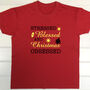 Personalised Adults Stressed, Blessed Christmas T Shirt, thumbnail 1 of 5