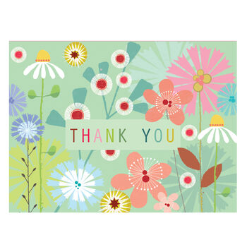 Mini Floral Thank You Card, 5 of 5