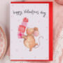 Sentimental Mice Valentine Card For Him Or Her, thumbnail 1 of 2