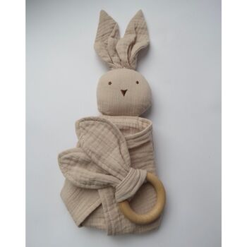 Personalised Bunny Comforter And Teether, 2 of 12