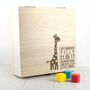 Personalised Baby Giraffe Keepsake Box, thumbnail 9 of 12