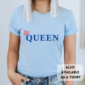 Queen Jubilee Red White And Blue Sweatshirt, 4 of 4