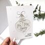 First Christmas Mr And Mrs Keepsake Bauble Card Box, thumbnail 1 of 9